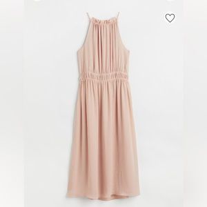 Pink halter neck dress
